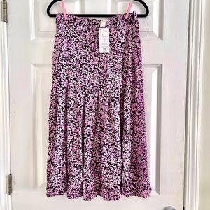 Lavender floral midi skirt - NWT